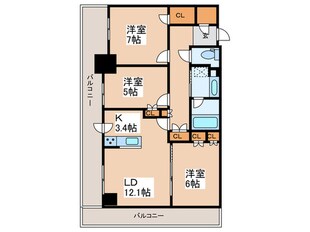 ライオンズタワー札幌(1101)の物件間取画像